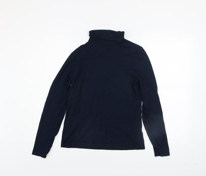 Laura Ashley Women’s Blue Roll Neck Long Sleeve Jersey Top UK 8