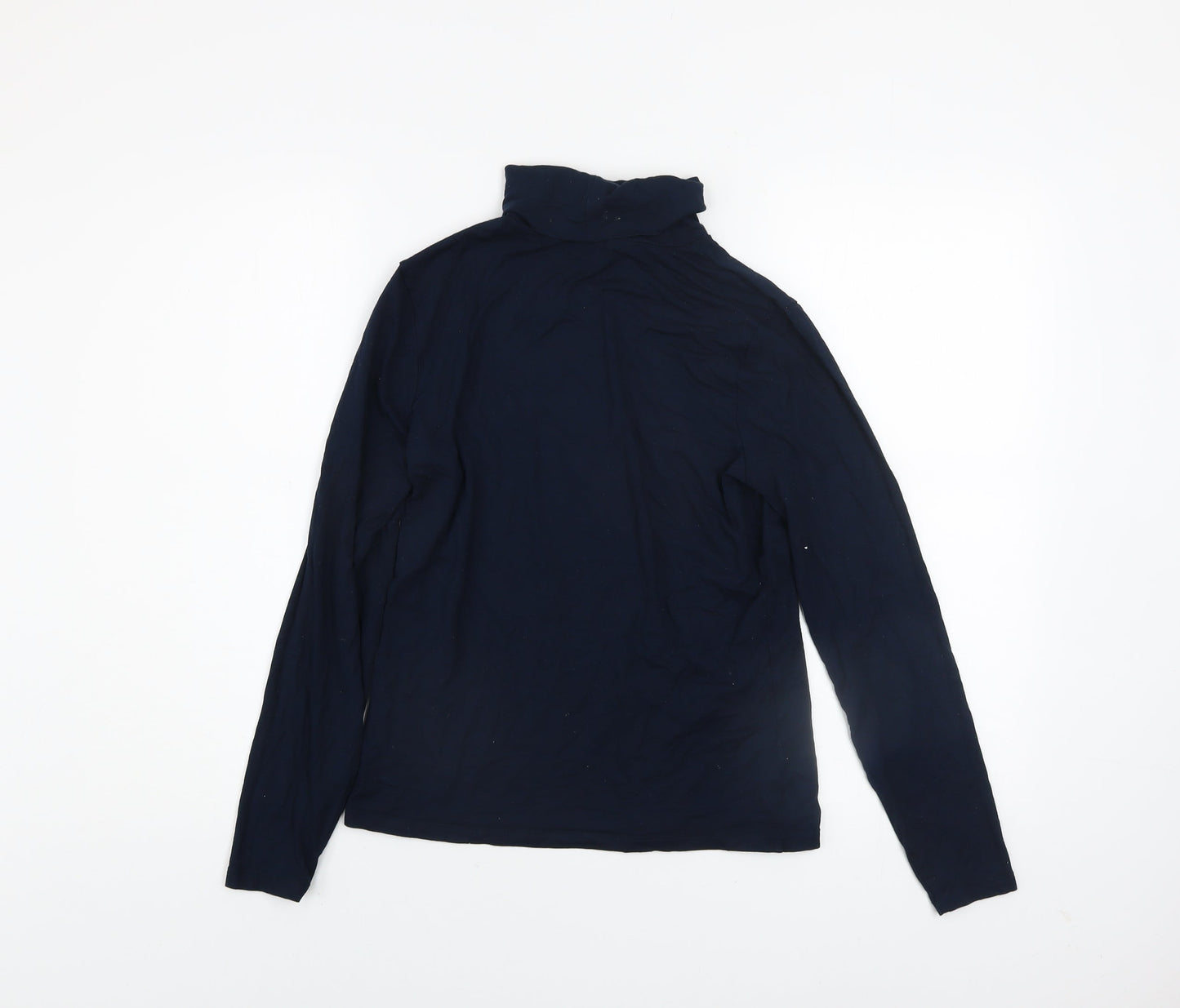 Laura Ashley Women’s Blue Roll Neck Long Sleeve Jersey Top UK 8