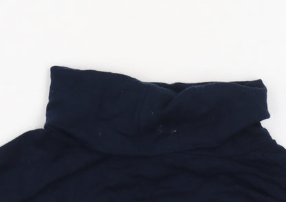 Laura Ashley Women’s Blue Roll Neck Long Sleeve Jersey Top UK 8