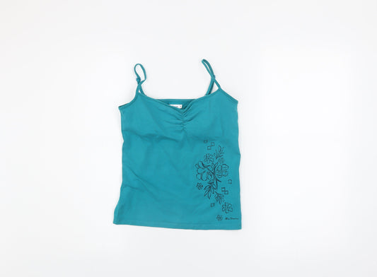 Ben Sherman Womens Blue Camisole Tank Top Size S Cotton Blend