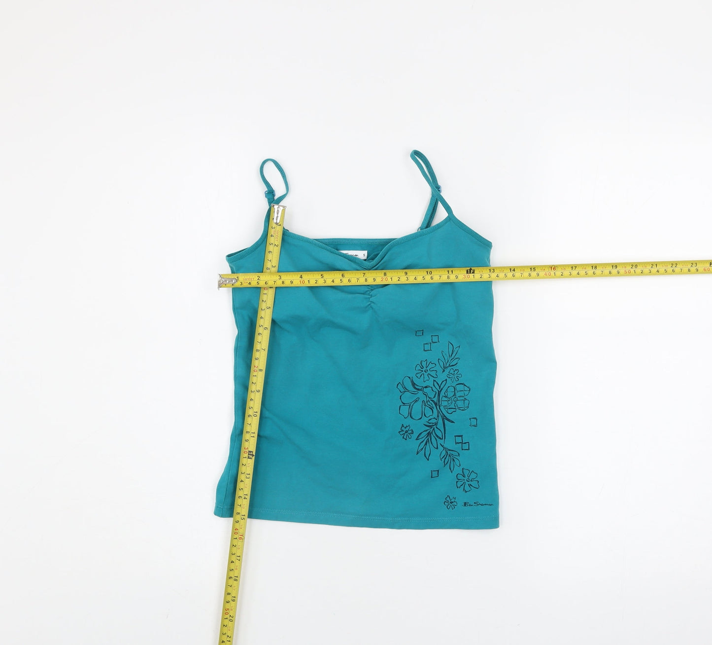 Ben Sherman Womens Blue Camisole Tank Top Size S Cotton Blend