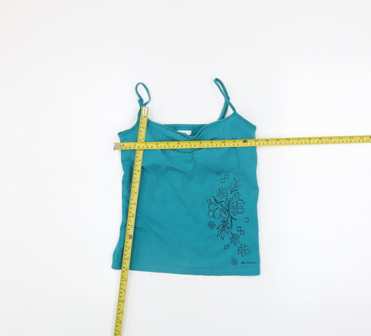 Ben Sherman Womens Blue Camisole Tank Top Size S Cotton Blend