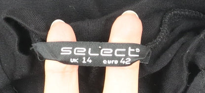 Womens UK Size 14 Select Black Tunic Blouse