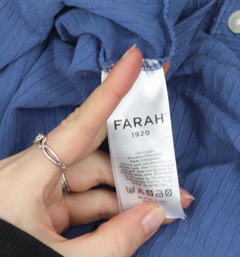 Mens UK Size S Farah 100% Cotton Polo Shirt
