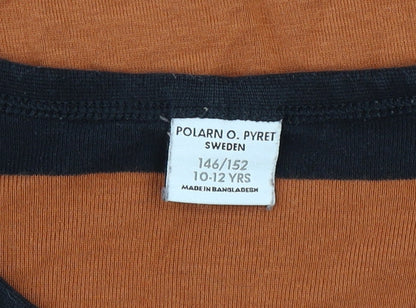 Boys UK Size 10-12 Years Polarn O. Pyret Multicoloured Basic T-Shirt