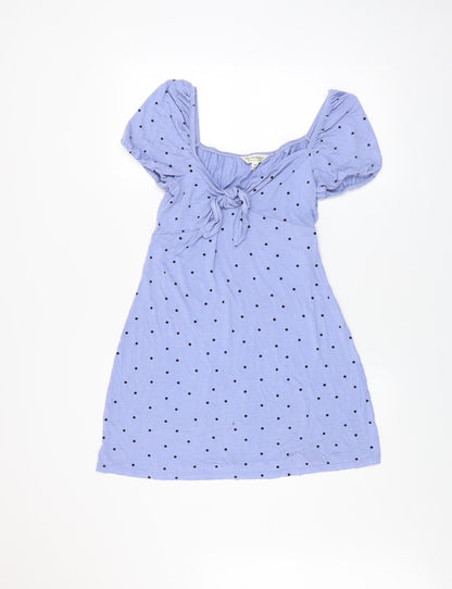 Miss Selfridge Women’s Blue Polka Dot A-Line Dress Size 10