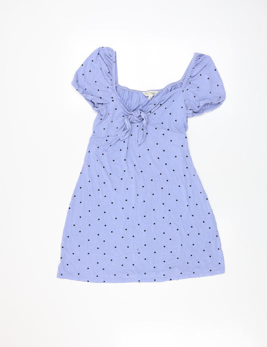 Miss Selfridge Women’s Blue Polka Dot A-Line Dress Size 10