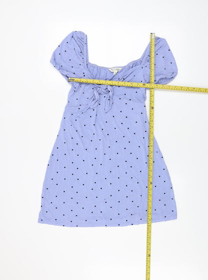Miss Selfridge Women’s Blue Polka Dot A-Line Dress Size 10
