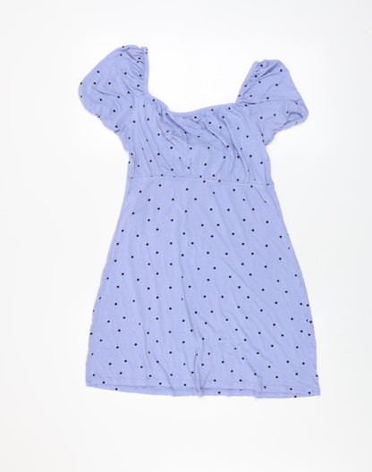 Miss Selfridge Women’s Blue Polka Dot A-Line Dress Size 10