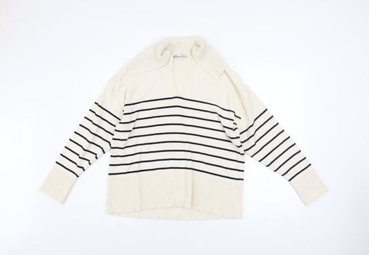 Womens UK Size S Zara Ivory Pullover Jumper