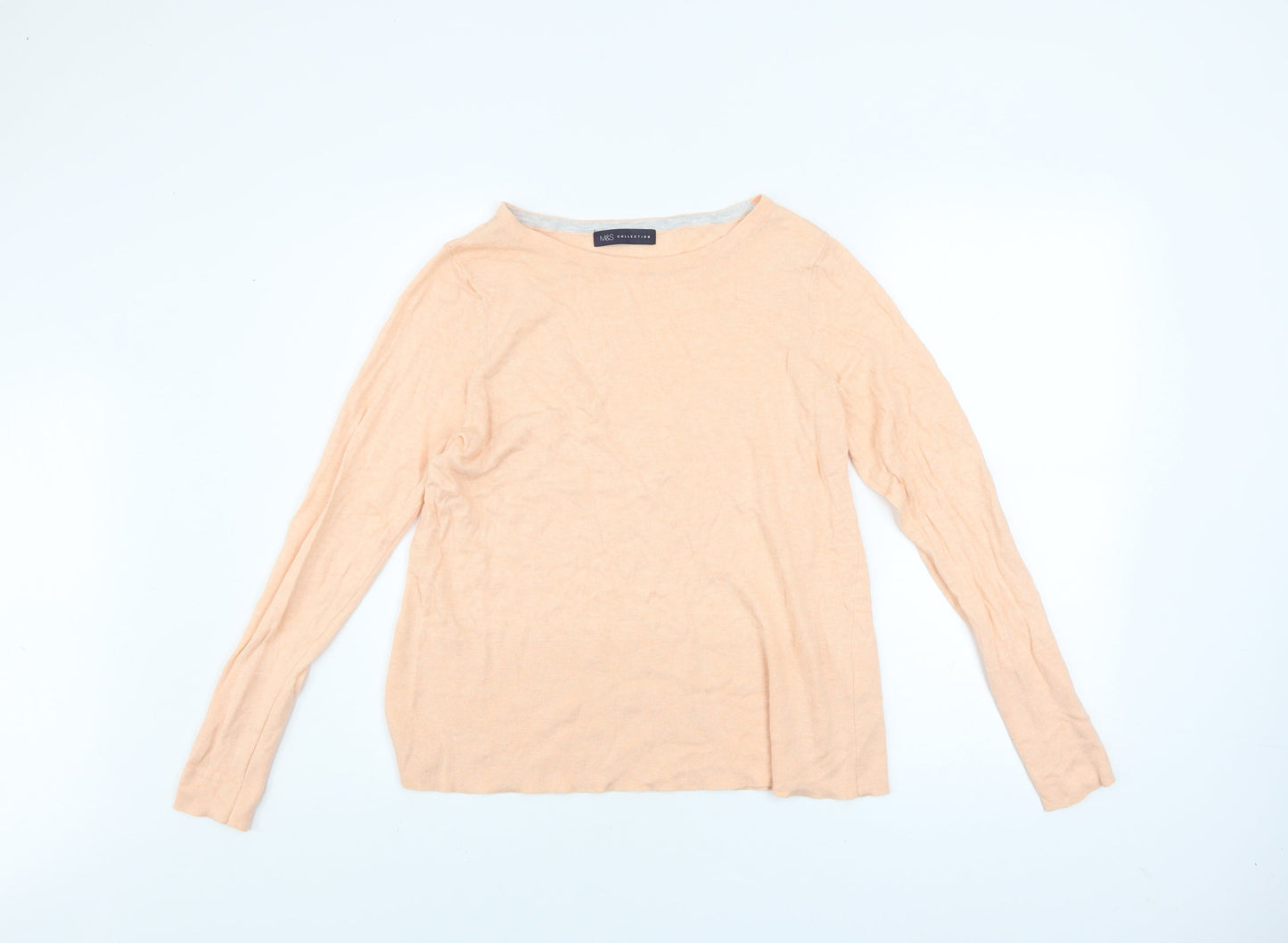 Womens UK Size 12 Marks and Spencer Beige Pullover Jumper