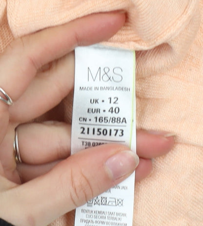 Womens UK Size 12 Marks and Spencer Beige Pullover Jumper