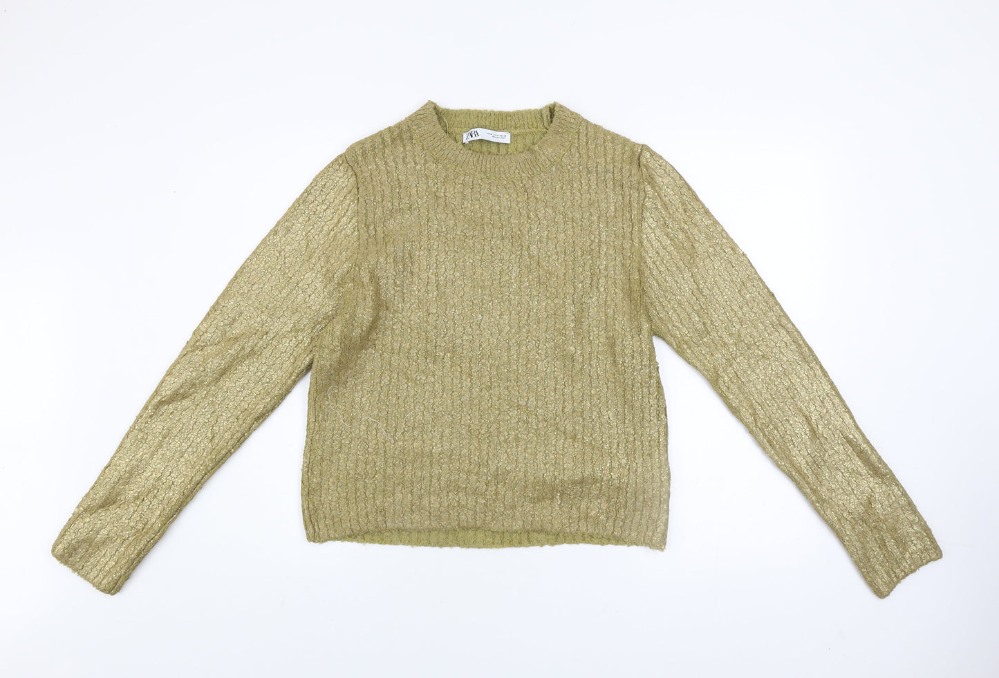 Womens UK Size 12 Zara Green Pullover Jumper