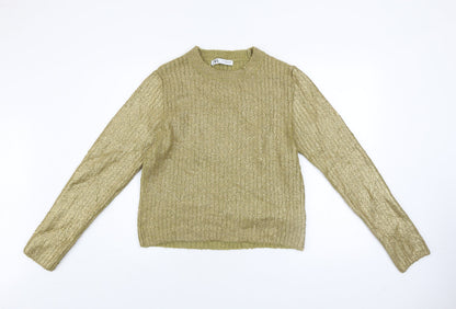 Womens UK Size 12 Zara Green Pullover Jumper