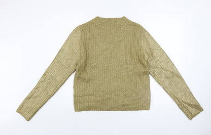 Womens UK Size 12 Zara Green Pullover Jumper