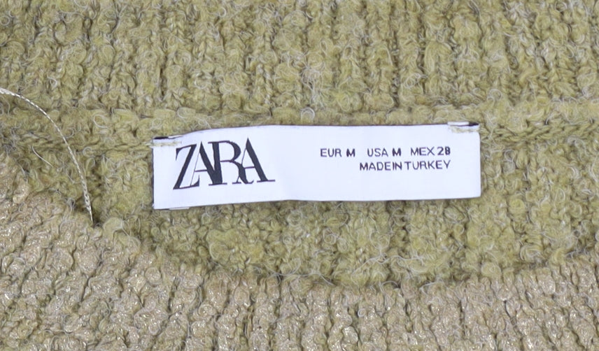 Womens UK Size 12 Zara Green Pullover Jumper