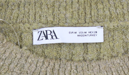 Womens UK Size 12 Zara Green Pullover Jumper