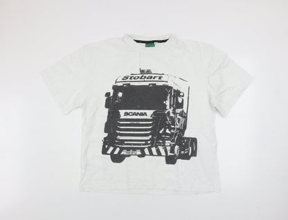 Mens UK Size XL Eddie Stobart White  T-Shirt