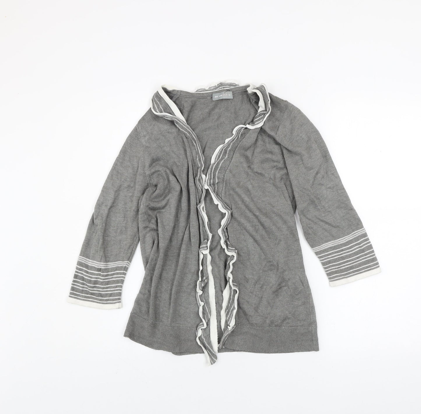 Womens UK Size 14 Marks and Spencer Grey Cardigan Jumper