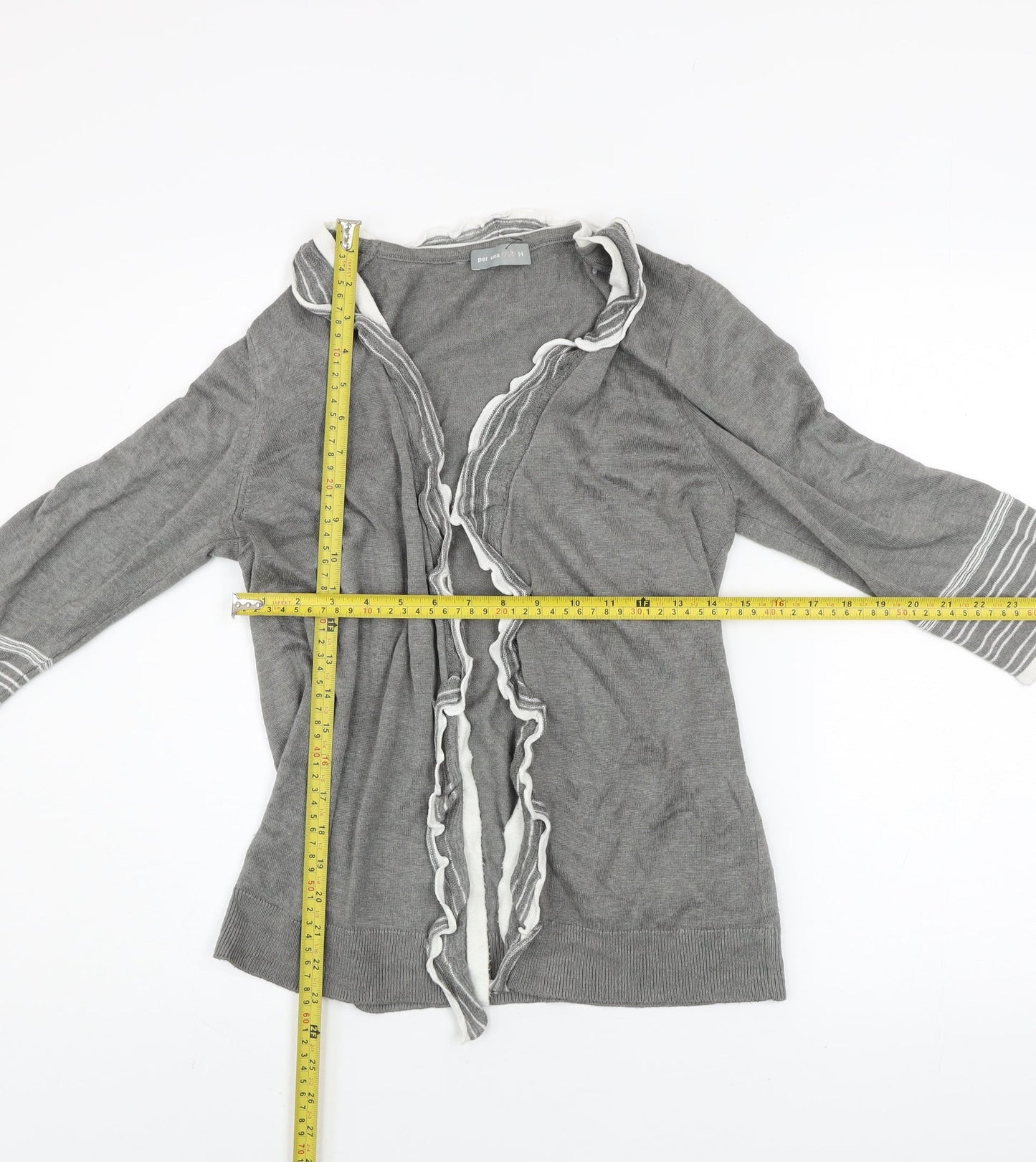Womens UK Size 14 Marks and Spencer Grey Cardigan Jumper