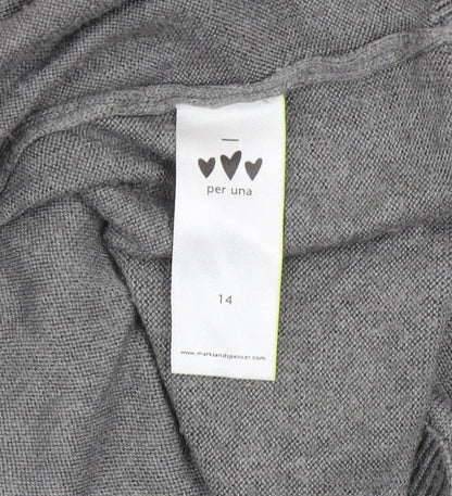 Womens UK Size 14 Marks and Spencer Grey Cardigan Jumper