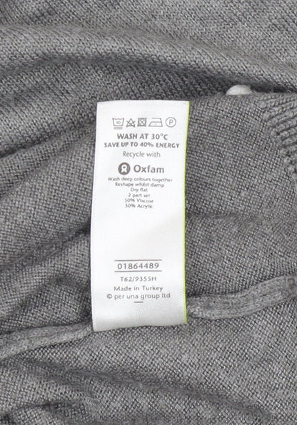 Womens UK Size 14 Marks and Spencer Grey Cardigan Jumper