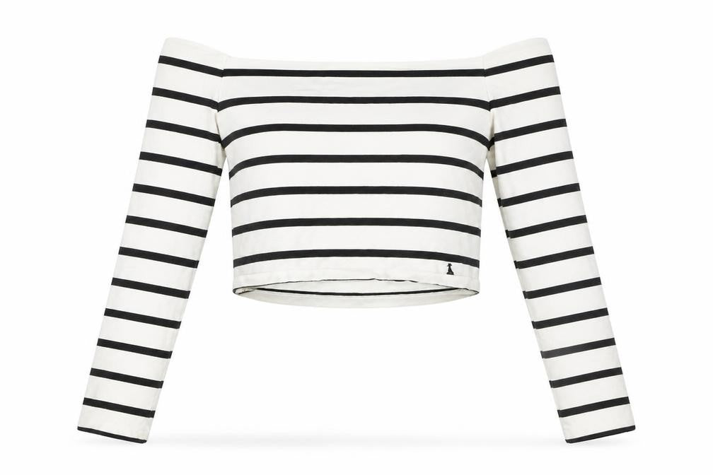 Womens UK Size 12 Jack Wills Black Cropped T-Shirt