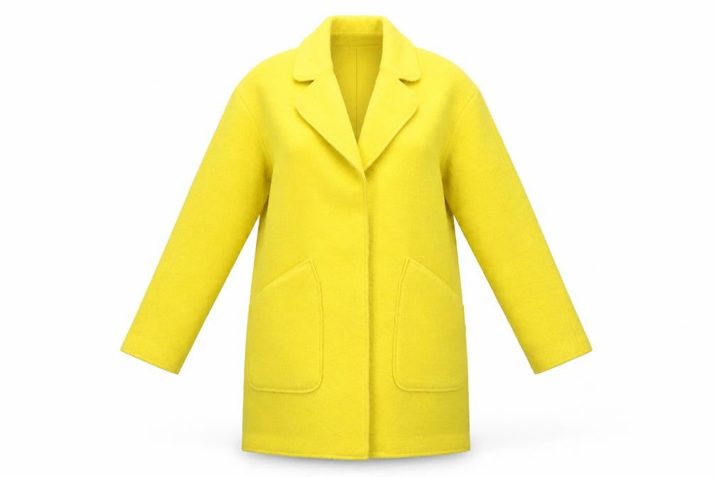Womens UK Size S Zara Yellow Overcoat