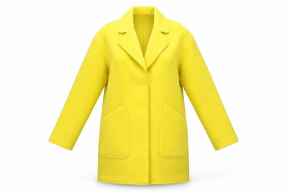 Womens UK Size S Zara Yellow Overcoat