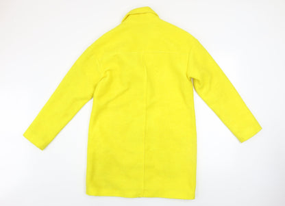 Womens UK Size S Zara Yellow Overcoat
