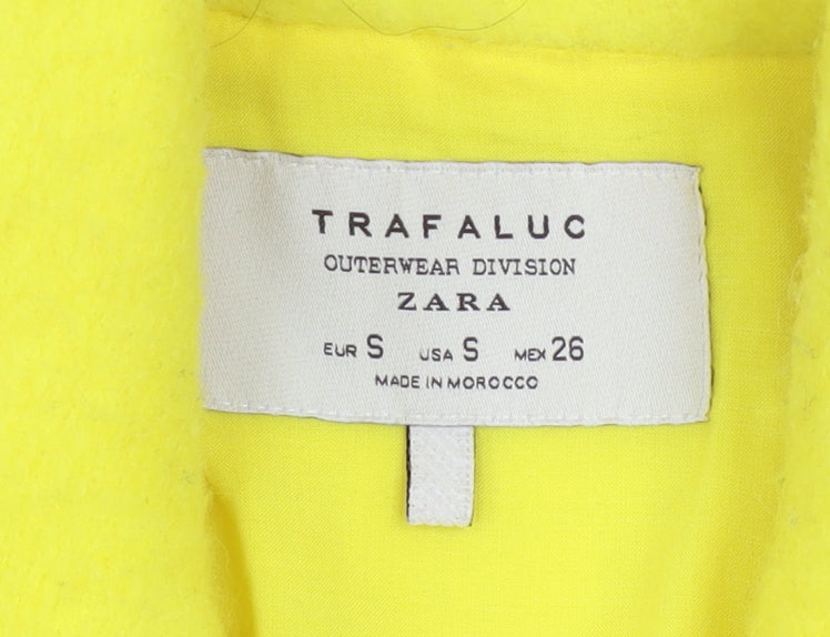 Womens UK Size S Zara Yellow Overcoat