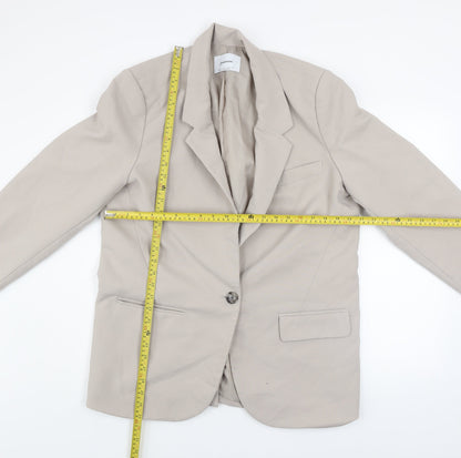 Unisex Adults UK Size L Stradivarius Beige Basic Jacket