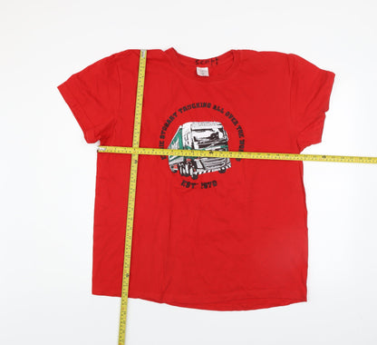 Stedman Men's Red XL Classic-T Eddie Stobart Truck Graphic T-Shirt