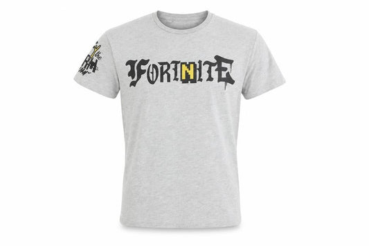 Boys UK Size M Fortnite Grey Basic T-Shirt