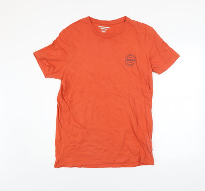 Mens UK Size L JACK & JONES Orange  T-Shirt