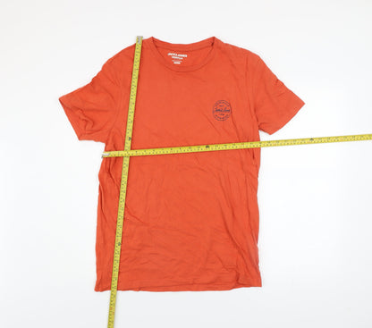 Mens UK Size L JACK & JONES Orange  T-Shirt