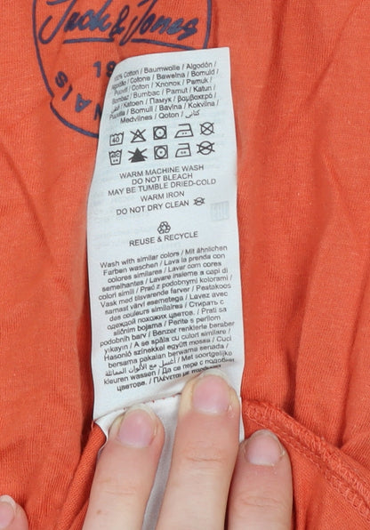 Mens UK Size L JACK & JONES Orange  T-Shirt