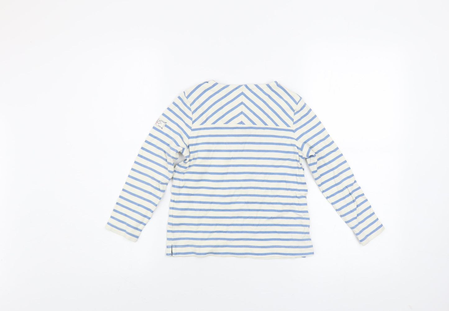 Joules Girls Blue Striped Long Sleeve Cotton Nautical T-Shirt 8 Years