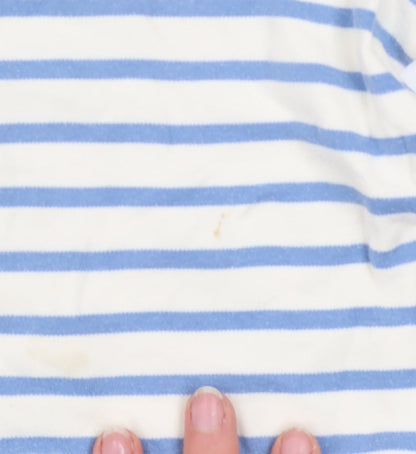 Joules Girls Blue Striped Long Sleeve Cotton Nautical T-Shirt 8 Years