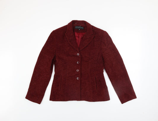 Womens UK Size 8 Donna Rae Red Basic Jacket