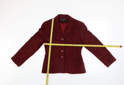 Womens UK Size 8 Donna Rae Red Basic Jacket