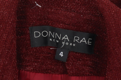 Womens UK Size 8 Donna Rae Red Basic Jacket