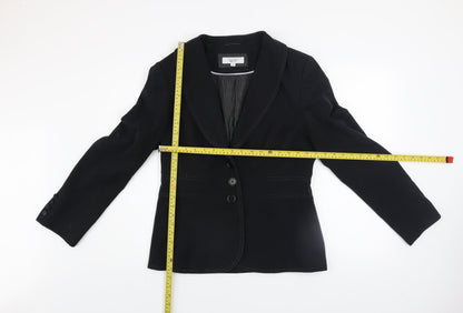 Next Women Black Tailored Shawl Lapel Blazer Size 14