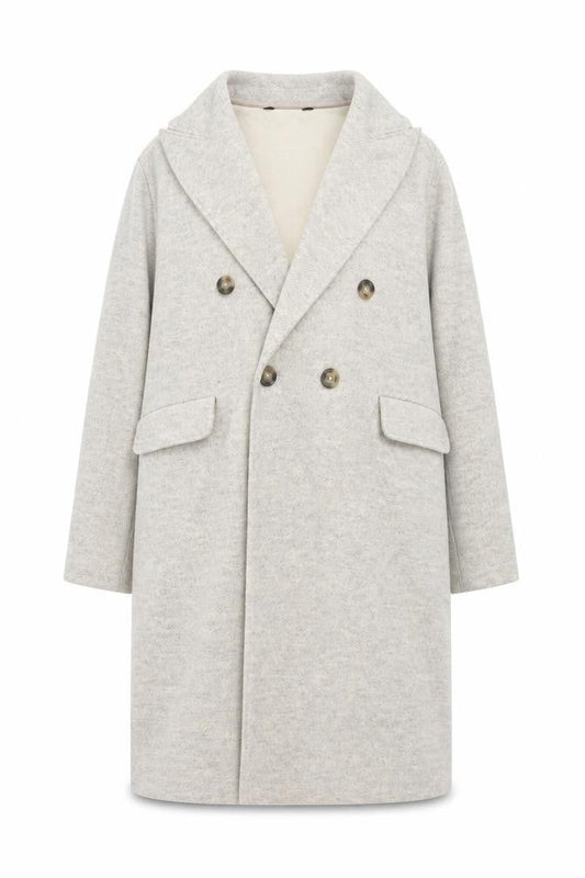 Womens UK Size L F&F Beige Overcoat