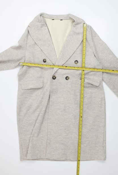 F&F Women’s Beige Buttoned Knit Coatigan L Long Sleeve Casual