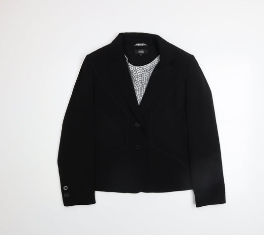 Marks and Spencer Women's Black Size 14 Tailored Blazer Jacket