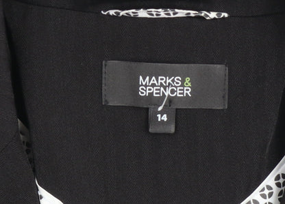 Marks and Spencer Women's Black Size 14 Tailored Blazer Jacket