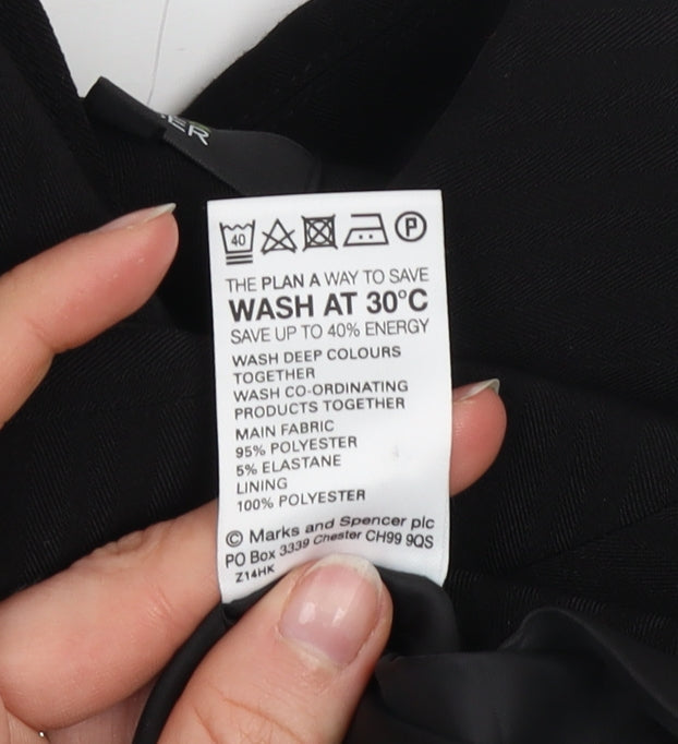 Marks and Spencer Women's Black Size 14 Tailored Blazer Jacket