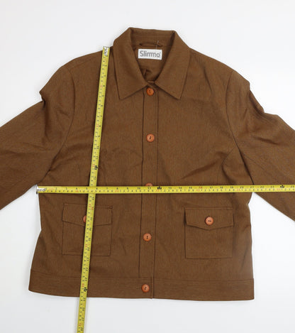 Womens UK Size 18 Slimma Brown Basic Jacket