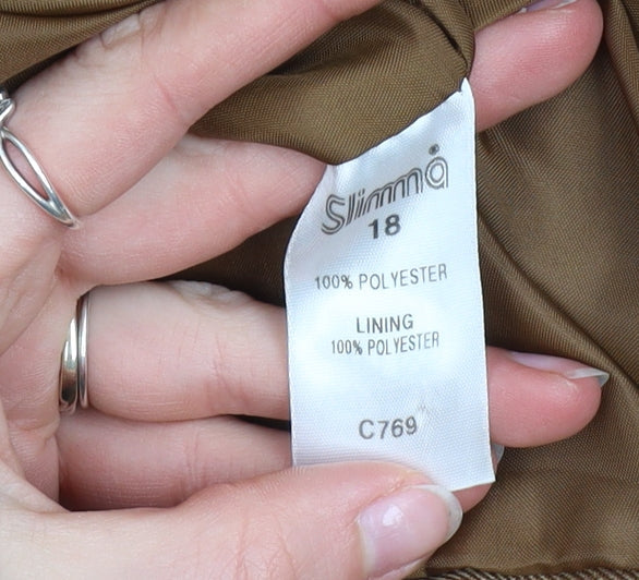 Womens UK Size 18 Slimma Brown Basic Jacket